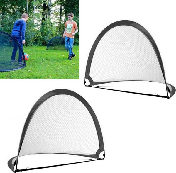Små foldbare fodboldmål, 60 × 40 cm, sæt med 2
