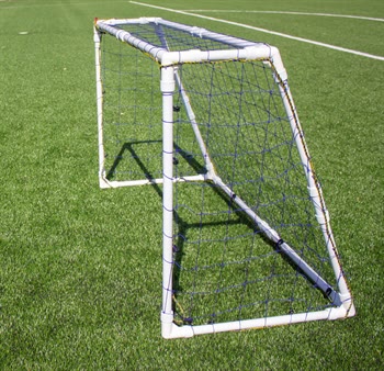 Fodboldmål i stål med dobbelt overligger, 153 × 100 cm