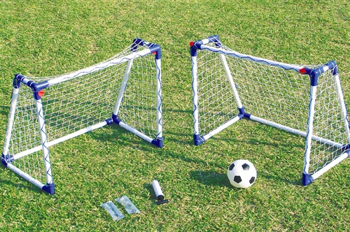 Minipode fodboldmål i plast, 74 × 60 cm, sæt med 2