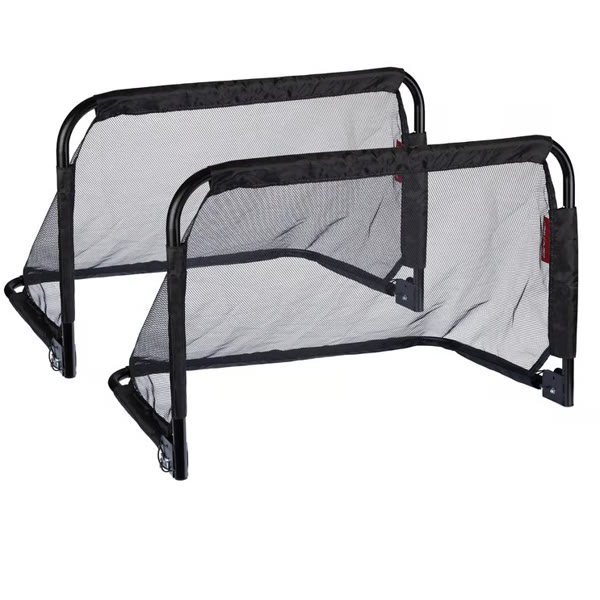 Foldbare fodboldmål i stål, 90 × 60 cm, sæt med 2