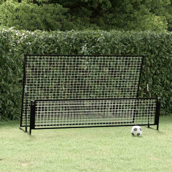 2-i-1 fodbold-rebounder i stål, 202 × 104 cm
